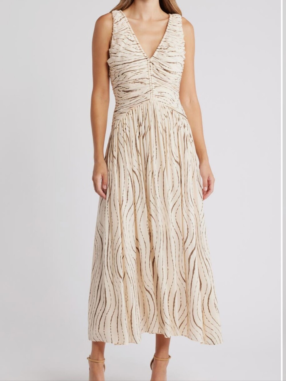 NWT Parker Rae Gathered Sleeveless Dress Sz 10